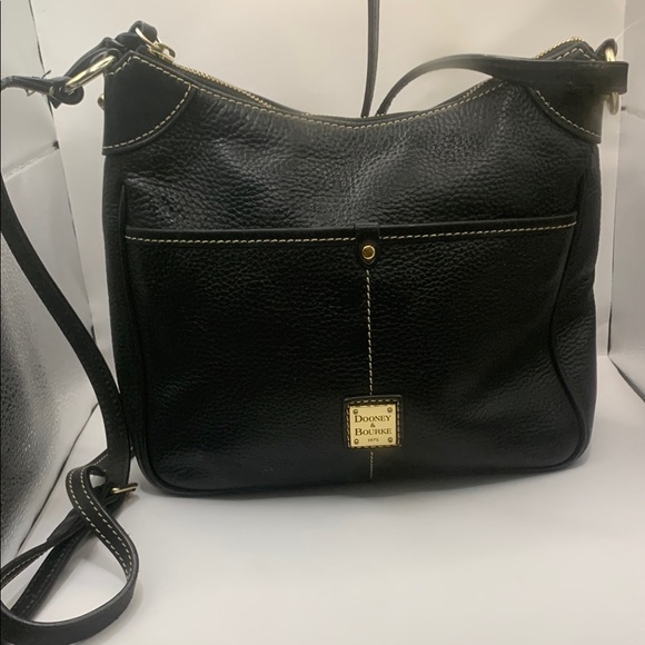 Dooney & Bourke Black Crossbody Bag with Gold Accents - Picture 3 of 10
